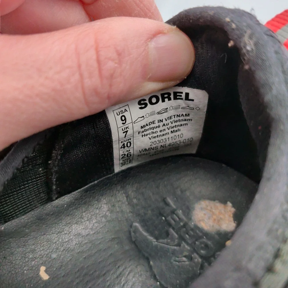 Sorel Kinetic Impact Lace Womens Sneakers Black Tan NL4953-010 Size 9 - Picture 8 of 8